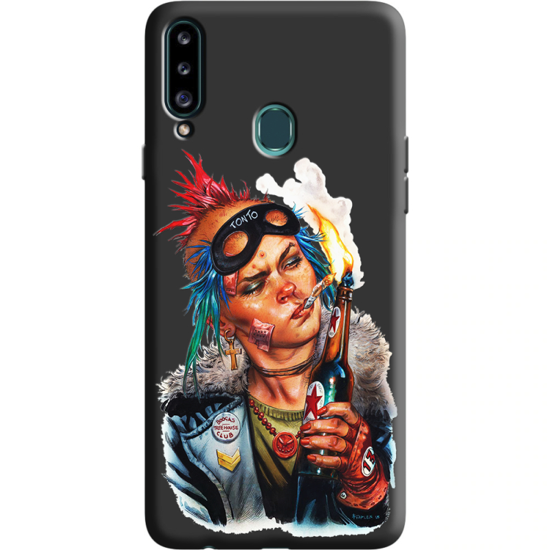 Черный чехол Uprint Samsung A207 Galaxy A20s Tanker Girl