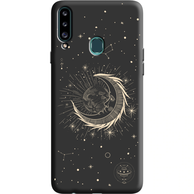 Черный чехол Uprint Samsung A207 Galaxy A20s Moon