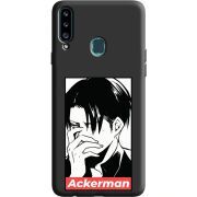 Черный чехол Uprint Samsung A207 Galaxy A20s Attack On Titan - Ackerman