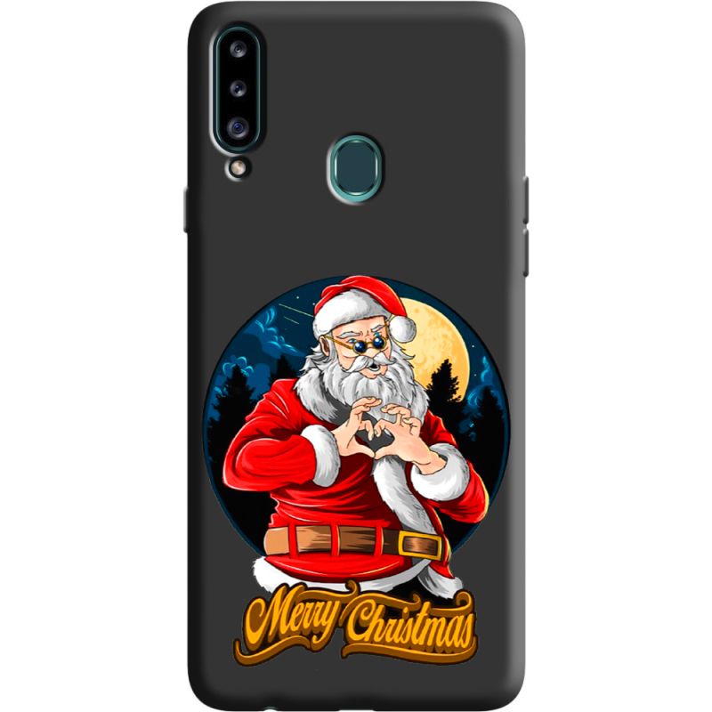 Черный чехол Uprint Samsung A207 Galaxy A20s Cool Santa