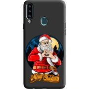 Черный чехол Uprint Samsung A207 Galaxy A20s Cool Santa