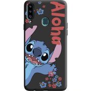 Черный чехол Uprint Samsung A207 Galaxy A20s Гавайський гість Stich
