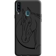 Черный чехол Uprint Samsung A207 Galaxy A20s Horse