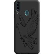 Черный чехол Uprint Samsung A207 Galaxy A20s Dove