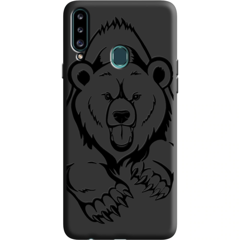 Черный чехол Uprint Samsung A207 Galaxy A20s Grizzly Bear