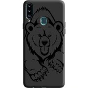 Черный чехол Uprint Samsung A207 Galaxy A20s Grizzly Bear