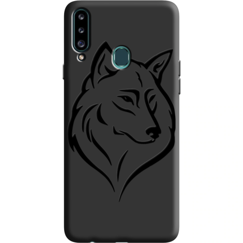 Черный чехол Uprint Samsung A207 Galaxy A20s Wolf