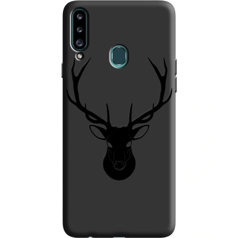 Черный чехол Uprint Samsung A207 Galaxy A20s Deer