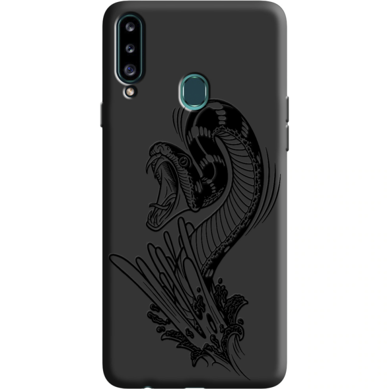 Черный чехол Uprint Samsung A207 Galaxy A20s Snake