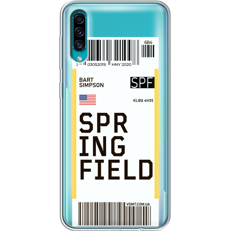 Прозрачный чехол Uprint Samsung A307 Galaxy A30s Ticket Springfield