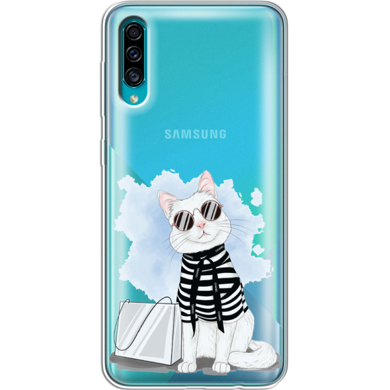 Прозрачный чехол Uprint Samsung A307 Galaxy A30s Cat Style