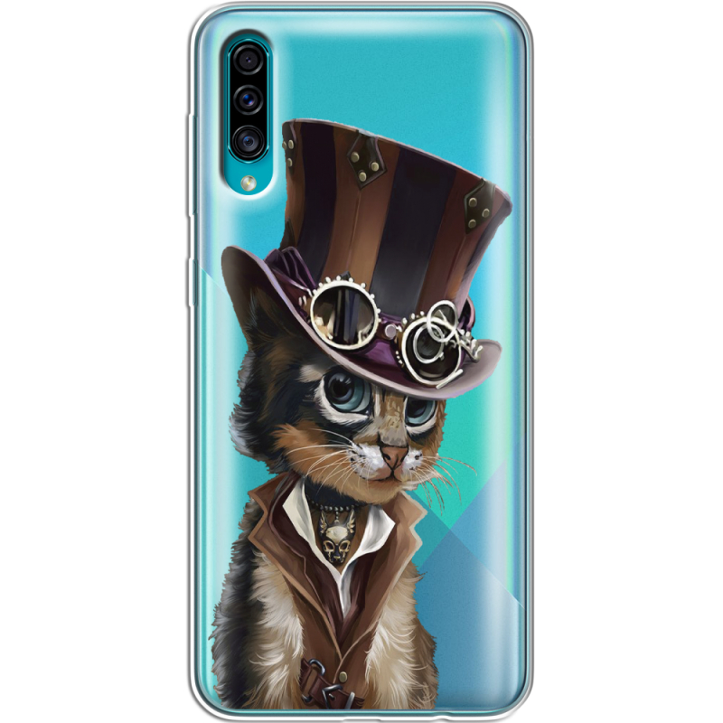 Прозрачный чехол Uprint Samsung A307 Galaxy A30s Steampunk Cat