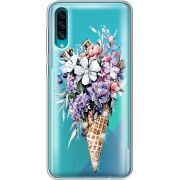 Чехол со стразами Samsung A307 Galaxy A30s Ice Cream Flowers