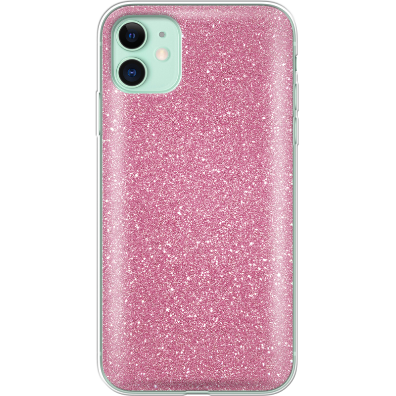 Чехол с блёстками Apple iPhone 11 Розовый