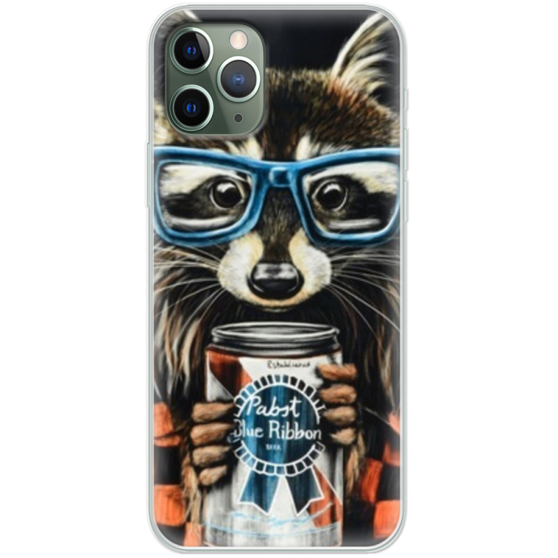Чехол Uprint Apple iPhone 11 Pro Енот с банкой