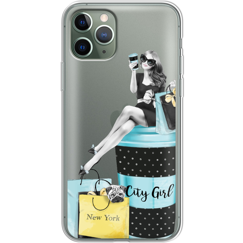 Прозрачный чехол Uprint Apple iPhone 11 Pro City Girl