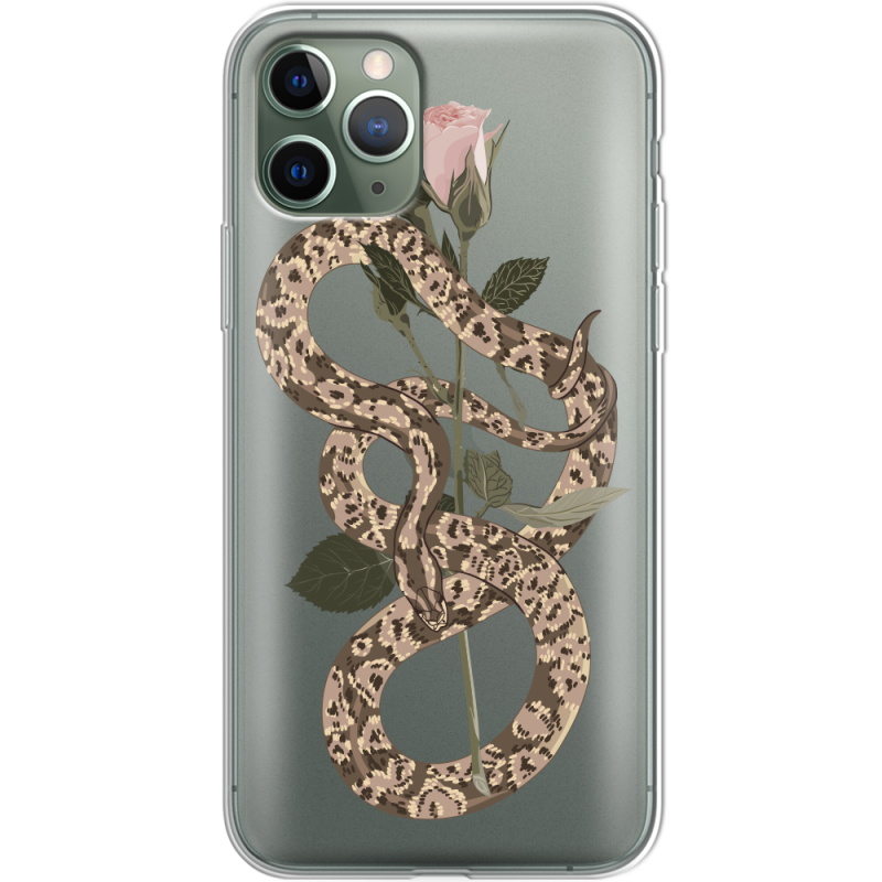 Прозрачный чехол Uprint Apple iPhone 11 Pro Glamor Snake