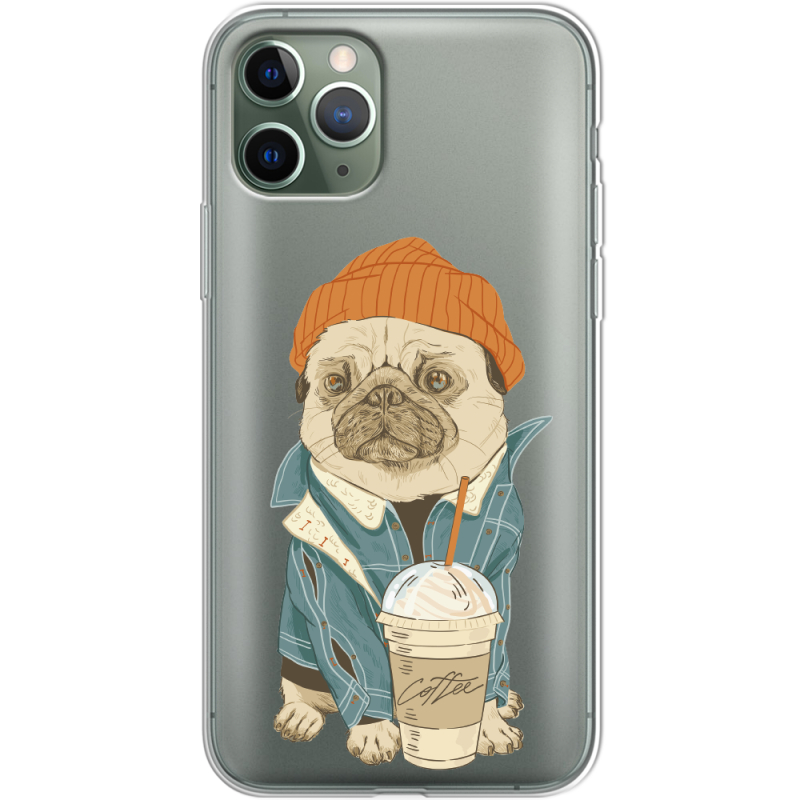 Прозрачный чехол Uprint Apple iPhone 11 Pro Dog Coffeeman