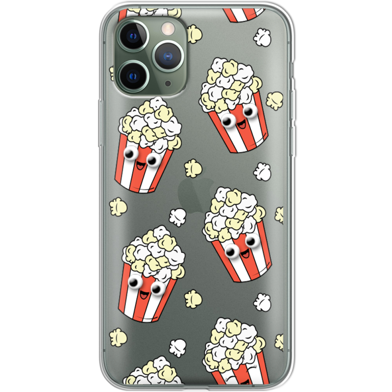 Прозрачный чехол Uprint Apple iPhone 11 Pro с 3D-глазками Popcorn