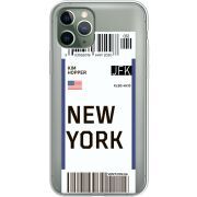 Прозрачный чехол Uprint Apple iPhone 11 Pro Ticket New York