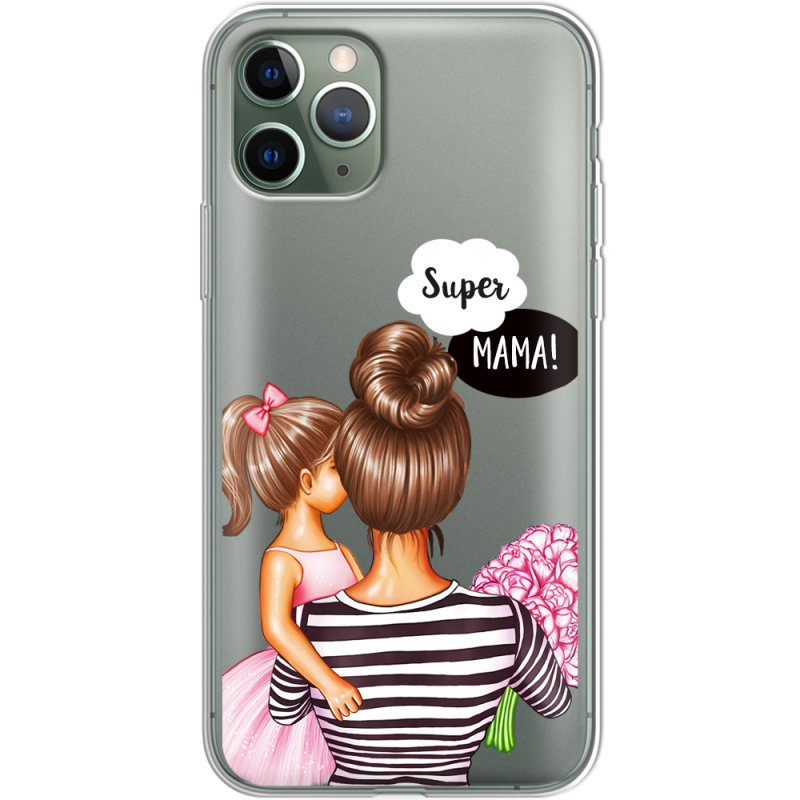 Прозрачный чехол Uprint Apple iPhone 11 Pro Super Mama and Daughter