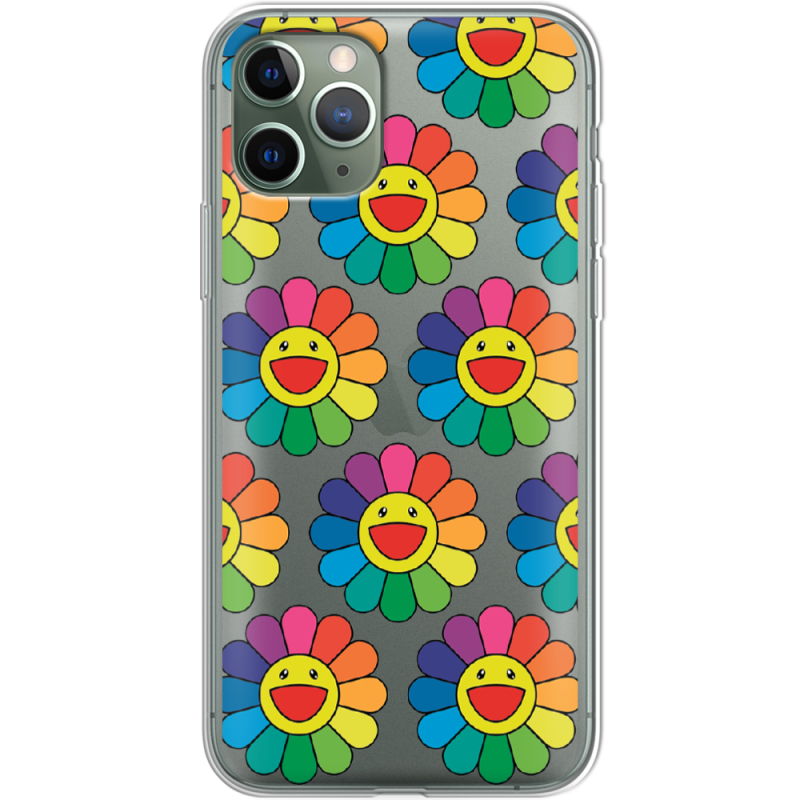 Прозрачный чехол Uprint Apple iPhone 11 Pro Hippie Flowers