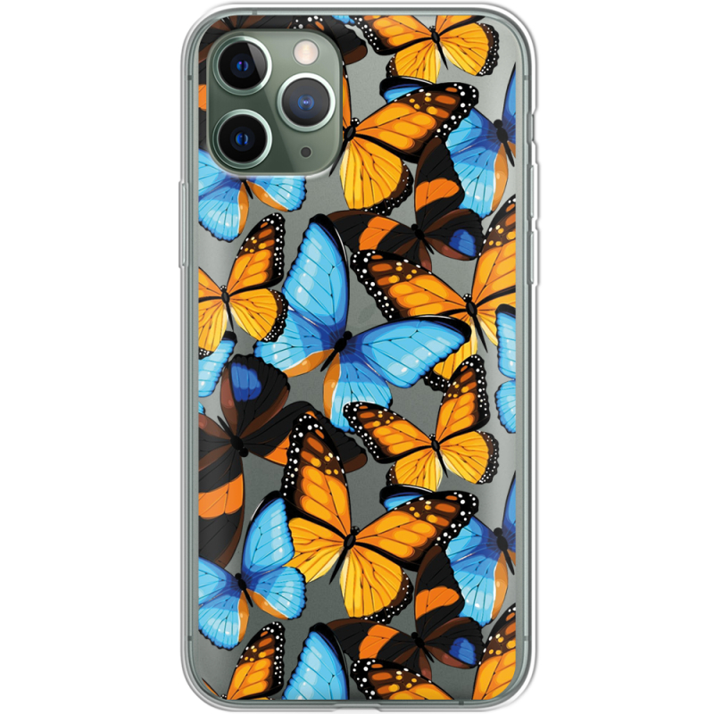 Прозрачный чехол Uprint Apple iPhone 11 Pro Butterfly Morpho
