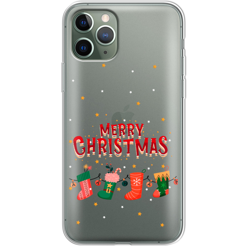 Прозрачный чехол Uprint Apple iPhone 11 Pro Merry Christmas