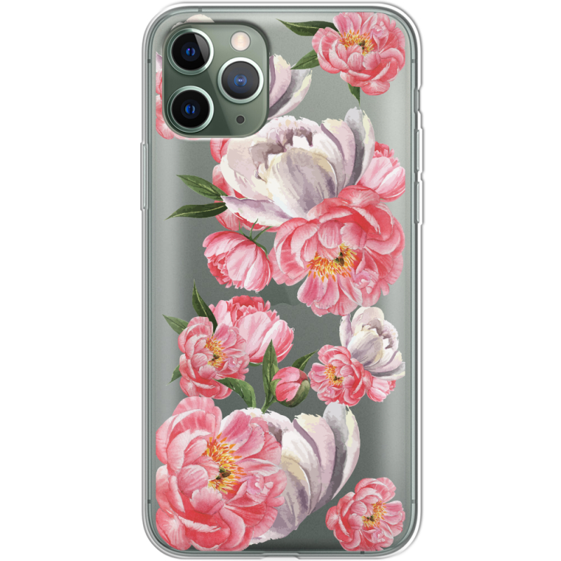 Прозрачный чехол Uprint Apple iPhone 11 Pro Peony Watercolor Style