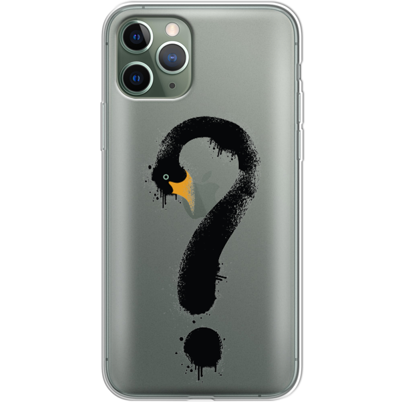 Прозрачный чехол Uprint Apple iPhone 11 Pro Swan question