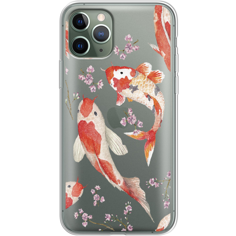 Прозрачный чехол Uprint Apple iPhone 11 Pro Japanese Koi Fish