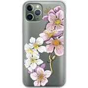 Прозрачный чехол Uprint Apple iPhone 11 Pro Cherry Blossom