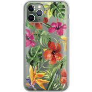 Прозрачный чехол Uprint Apple iPhone 11 Pro Tropical Flowers