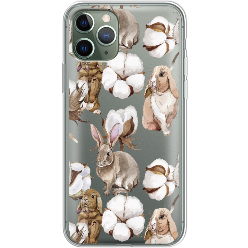 Прозрачный чехол Uprint Apple iPhone 11 Pro Cotton and Rabbits