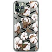 Прозрачный чехол Uprint Apple iPhone 11 Pro Cotton flowers