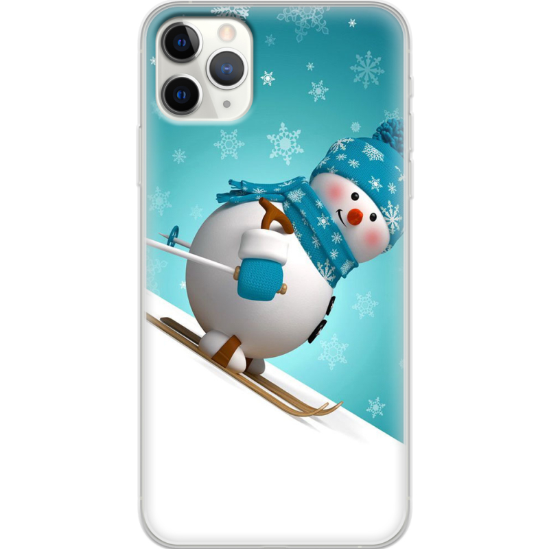 Чехол Uprint Apple iPhone 11 Pro Max Skier Snowman