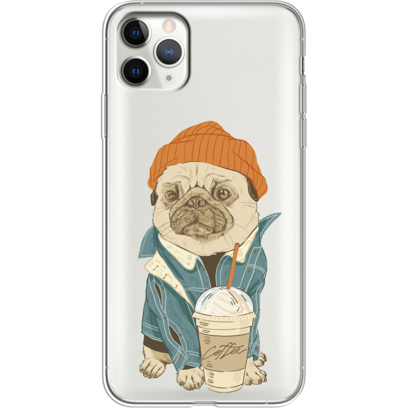 Прозрачный чехол Uprint Apple iPhone 11 Pro Max Dog Coffeeman