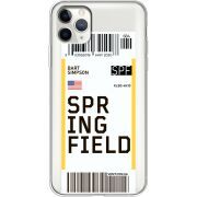 Прозрачный чехол Uprint Apple iPhone 11 Pro Max Ticket Springfield