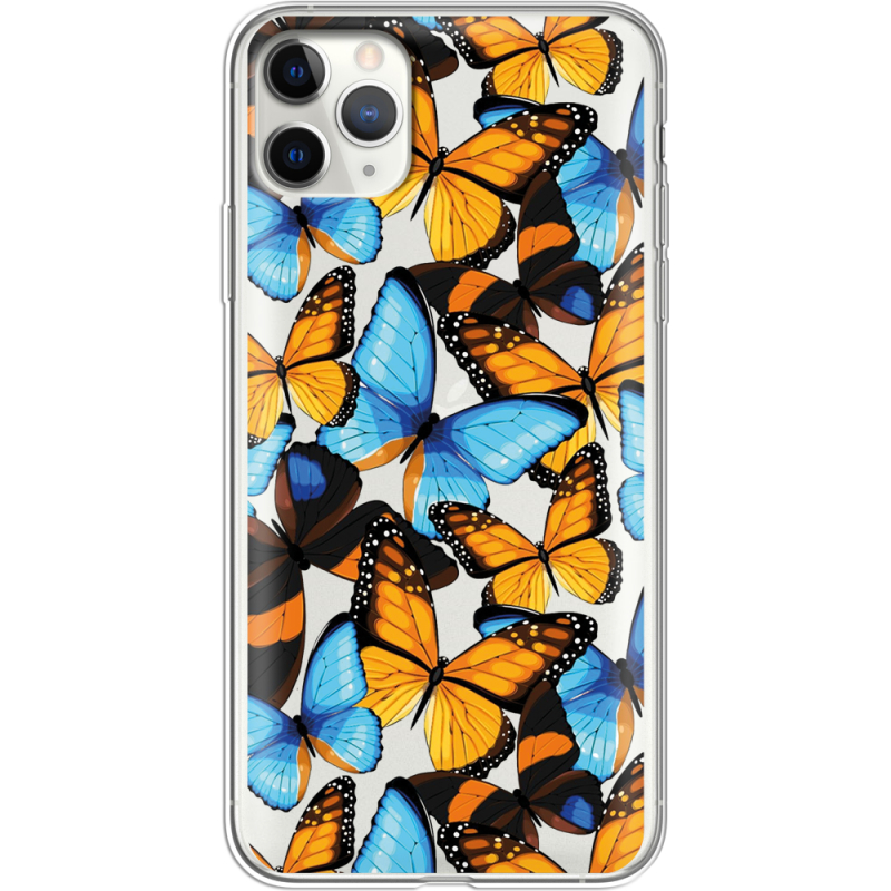 Прозрачный чехол Uprint Apple iPhone 11 Pro Max Butterfly Morpho