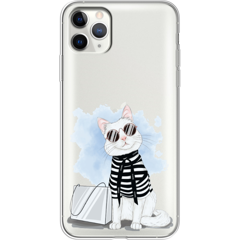 Прозрачный чехол Uprint Apple iPhone 11 Pro Max Cat Style