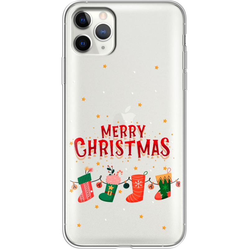 Прозрачный чехол Uprint Apple iPhone 11 Pro Max Merry Christmas