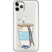 Прозрачный чехол Uprint Apple iPhone 11 Pro Max Segull in Cofee Pool