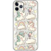 Прозрачный чехол Uprint Apple iPhone 11 Pro Max Unicorns