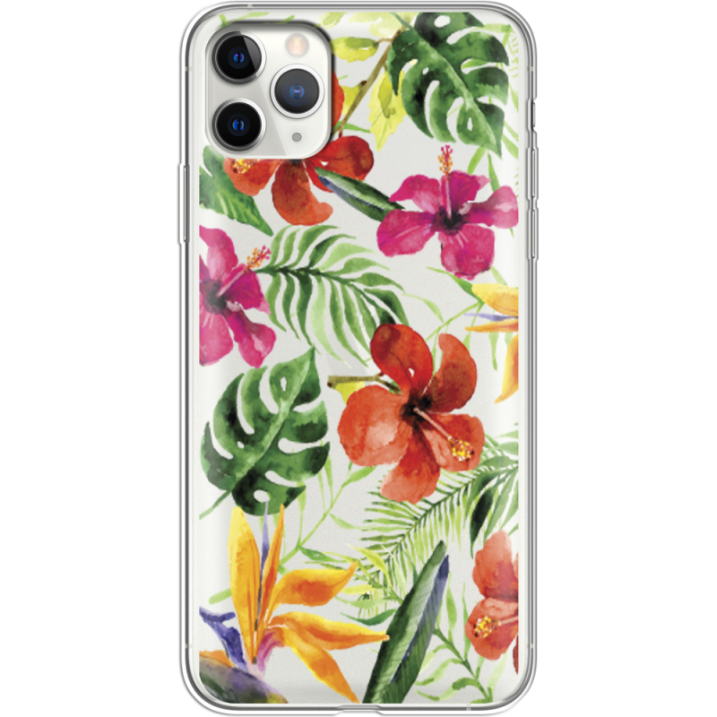 Прозрачный чехол Uprint Apple iPhone 11 Pro Max Tropical Flowers