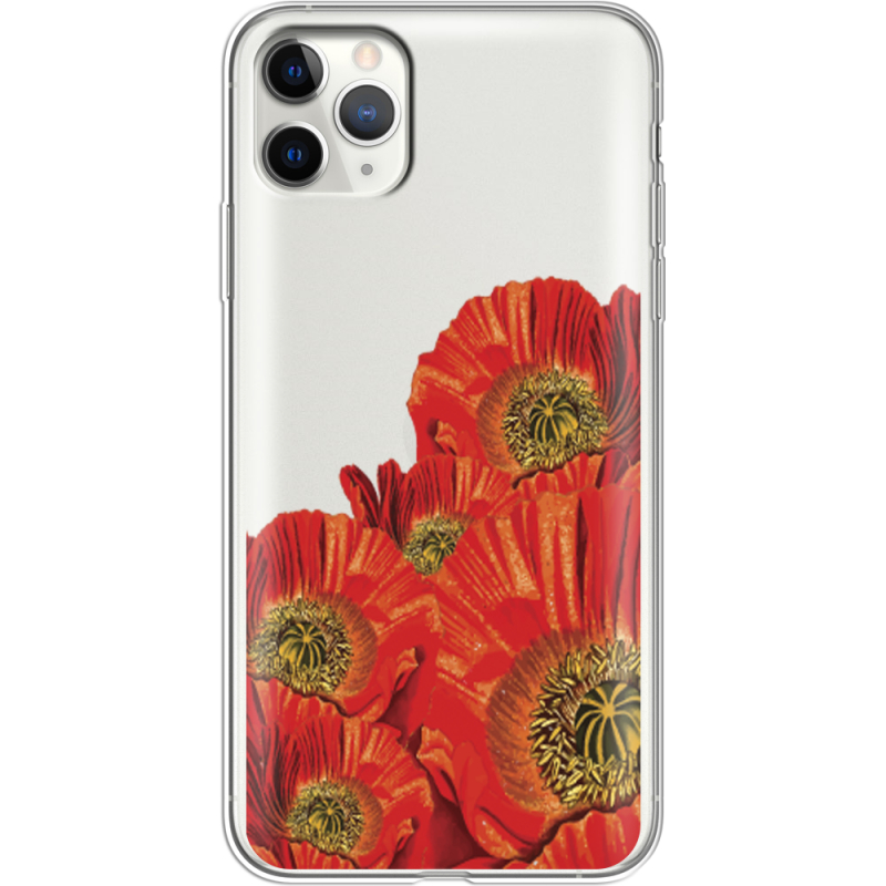 Прозрачный чехол Uprint Apple iPhone 11 Pro Max Red Poppies