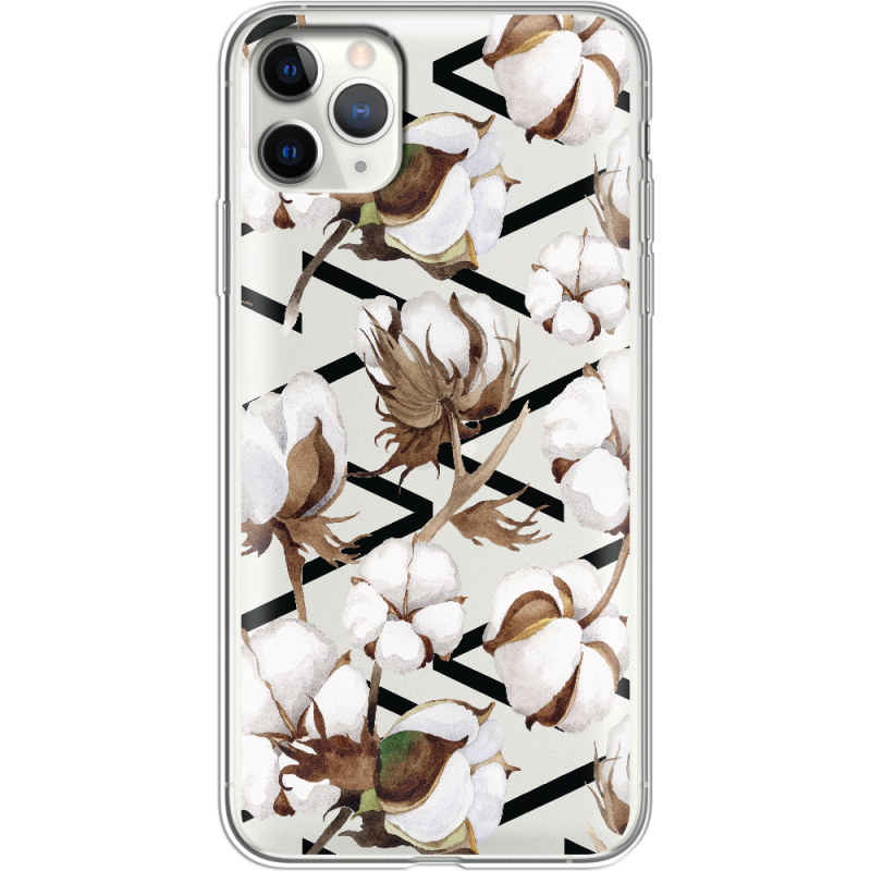 Прозрачный чехол Uprint Apple iPhone 11 Pro Max Cotton flowers