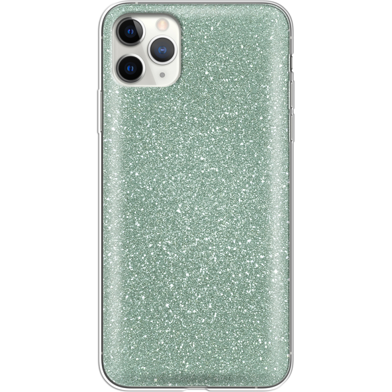 Чехол с блёстками Apple iPhone 11 Pro Max Зеленый