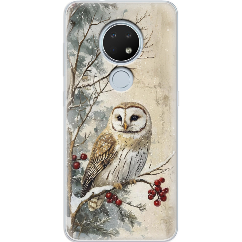 Чехол Uprint Nokia 7.2 Christmas Owl