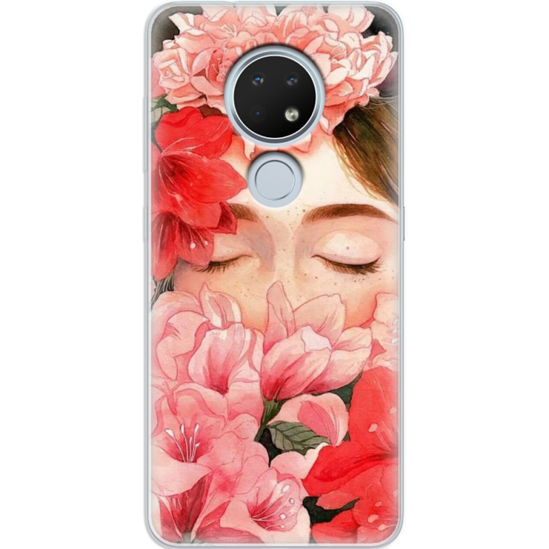 Чехол Uprint Nokia 7.2 Girl in Flowers