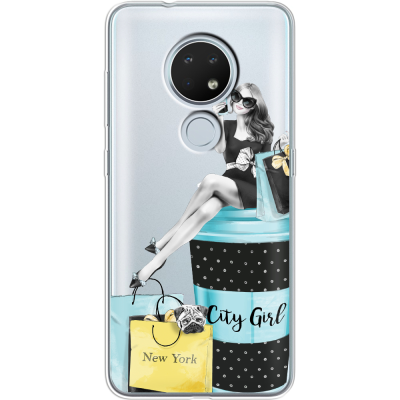 Прозрачный чехол Uprint Nokia 7.2 City Girl